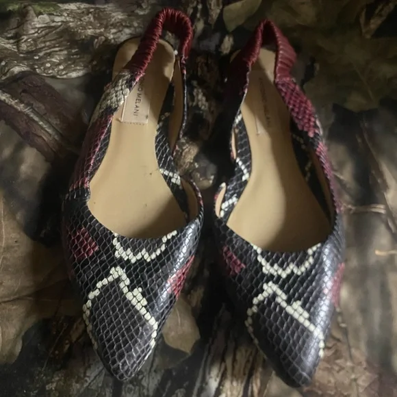 Antonio Melani Women's Snakeskin Slingback Flats size 6 - Picture 2 of 6